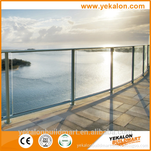 Free design corrosionproof fully frame aluminium balustrade for outdoor step
